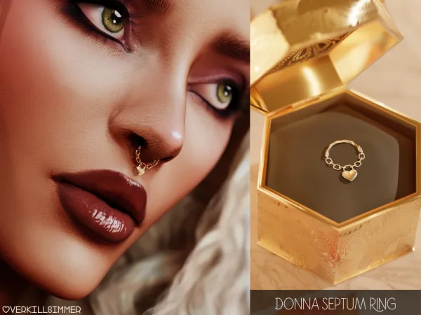 Alpha Donna septum ring - The Sims 4 Custom Content