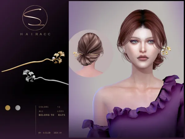 Alpha Hair accessories 020125 Club by S - The Sims 4 Custom Content