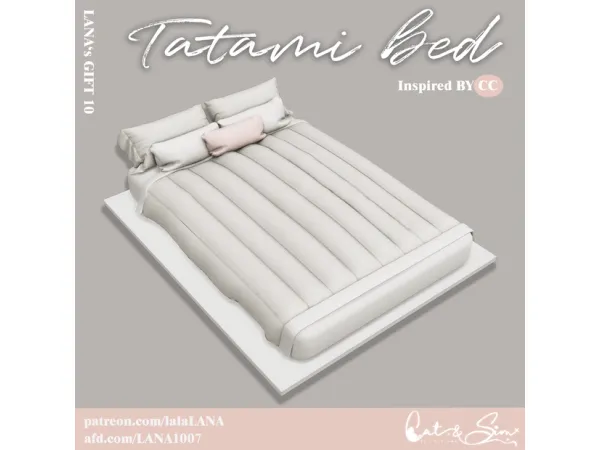 Mix [LANA's GIFT10] tatami bed - The Sims 4 Custom Content