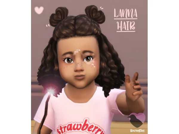 Maxis Match Lanna Hair by RavenSim - The Sims 4 Custom Content
