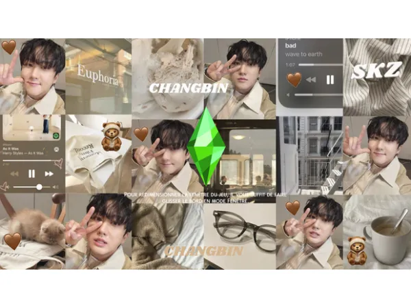 Mix Sims 4 Changbin brown loading screen by Teddie_Kusuo - The Sims 4 Custom Content