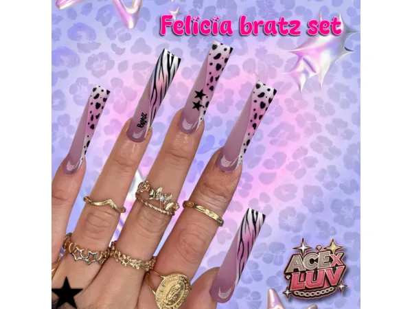 Alpha Felicia Bratz Set by ACEXLUV - The Sims 4 Custom Content