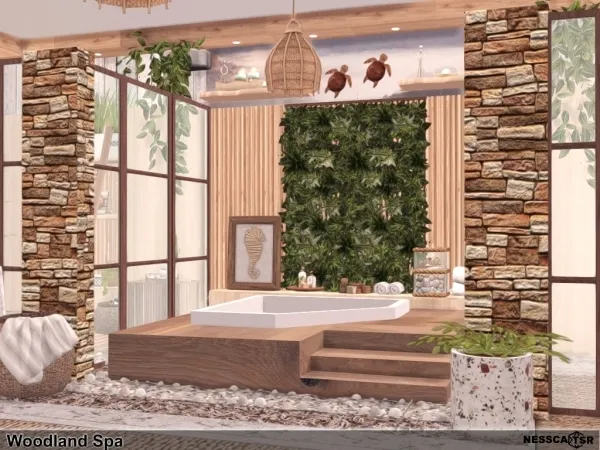 Mix Woodland Spa - The Sims 4 Custom Content