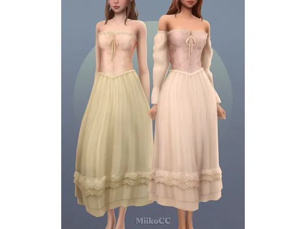 Maxis Match Rosaline dress by miikocc - The Sims 4 Custom Content