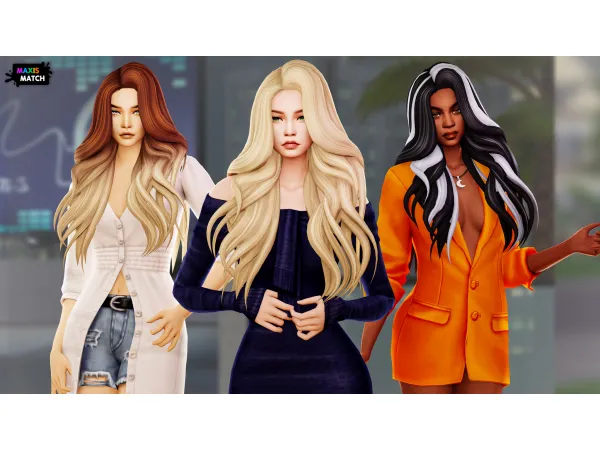 Maxis Match Rachele Hairstyle - The Sims 4 Custom Content