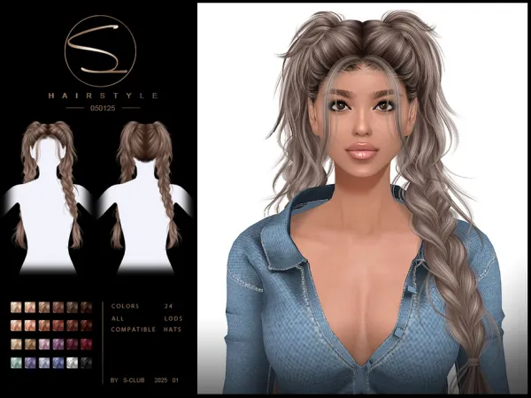 Double braid hairstyle 050125 by S-Club