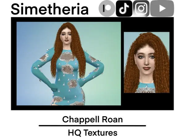 Alpha realistic Chappell Roan Download [Skin Sim Eyes] - The Sims 4 Custom Content