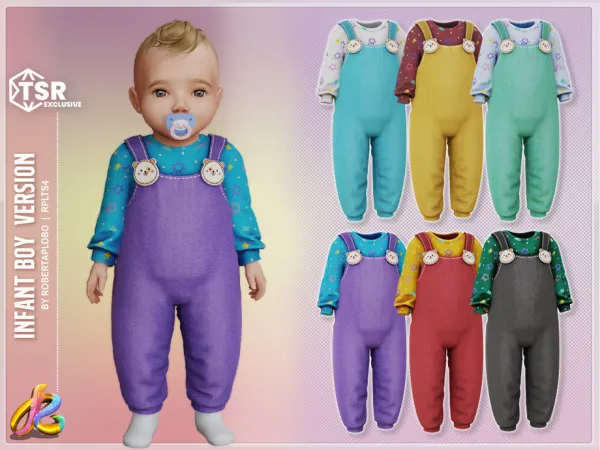 Alpha Boy Outfit 298 Infant by RobertaPLobo - The Sims 4 Custom Content