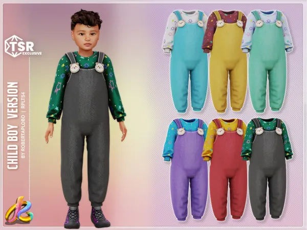 Mix Boy Outfit 298 Child by RobertaPLobo - The Sims 4 Custom Content
