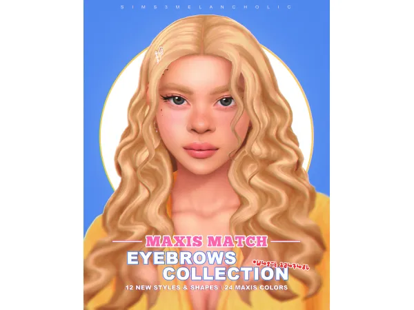 Maxis Match MAXIS MATCH EYEBROWS COLLECTION GIRLS EDITION by sims3melancholic - The Sims 4 Custom Content