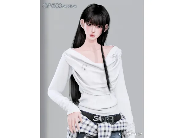 Mix 333Cosyyy Top by san33 - The Sims 4 Custom Content