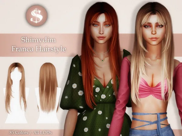 Alpha Franca Hairstyle by Shimydimsims - The Sims 4 Custom Content