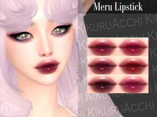 Mix Meru Lipstick by Kikuruacchi - The Sims 4 Custom Content