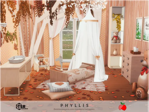 Maxis Match Phyllis toddler bedroom by melapples - The Sims 4 Custom Content