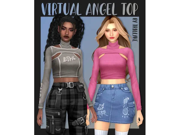 Maxis Match Virtual Angel Top - The Sims 4 Custom Content