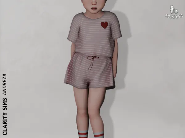 Alpha Andreza Outfit Toddler - The Sims 4 Custom Content
