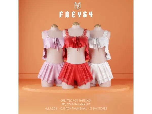 Alpha FR_Jolie Pajama Set - The Sims 4 Custom Content