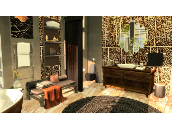 Alpha HORIZON BATHROOM by SimsClutterChaos - The Sims 4 Custom Content