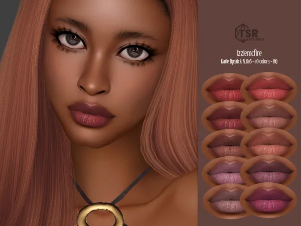 Alpha IMF Katie Lipstick N616 by IzzieMcFire - The Sims 4 Custom Content