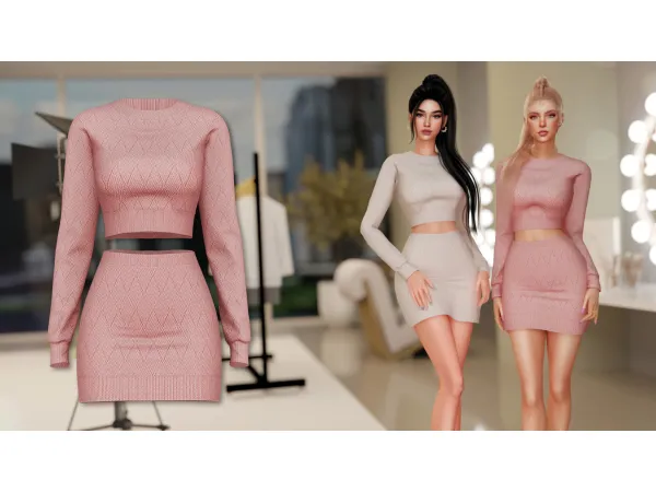 Alpha STEPHANIE CLOTHING SET by WisteriaSims - The Sims 4 Custom Content