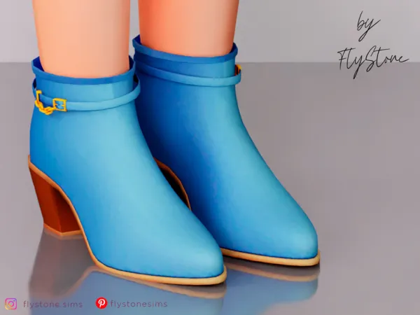 Maxis Match Child Boots With Golden Chain by FlyStone - The Sims 4 Custom Content