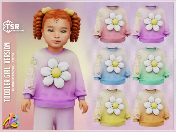 Mix Girl Top 299 Toddler by RobertaPLobo - The Sims 4 Custom Content