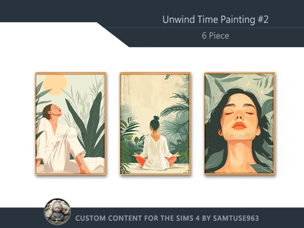 Mix Unwind Time Painting 2 Extra A Samtuse963 - The Sims 4 Custom Content