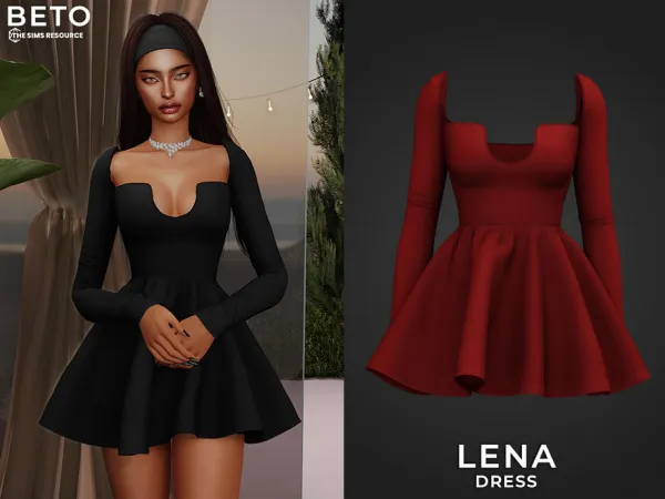 Mix Lena (Dress) by Beto_ae0 - The Sims 4 Custom Content