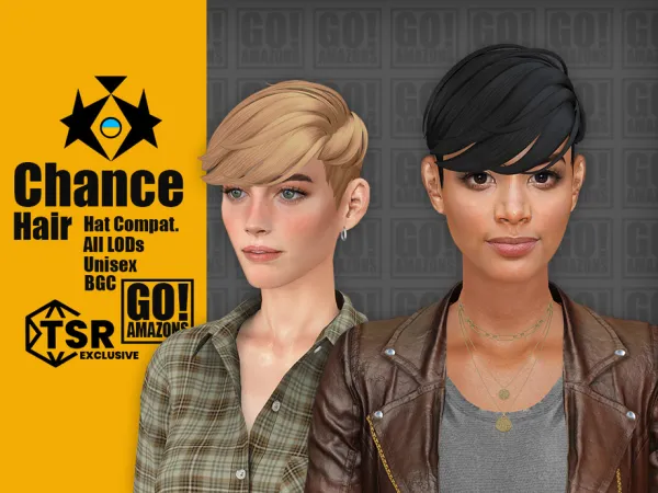 Maxis Match Chance Hair by GoAmazons - The Sims 4 Custom Content