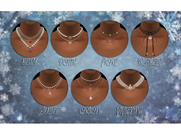 Seven new 4t2 Simpliciatys necklaces - The Sims 2 Custom Content