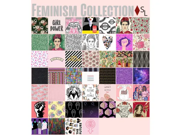 Maxis Match F E M I N I S M Collection - The Sims 4 Custom Content