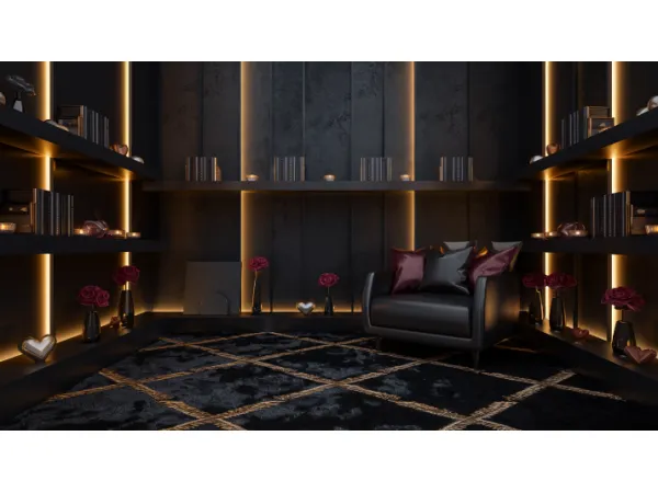 Alpha Dark Modern Love CAS Background by SimsLabyrinth - The Sims 4 Custom Content
