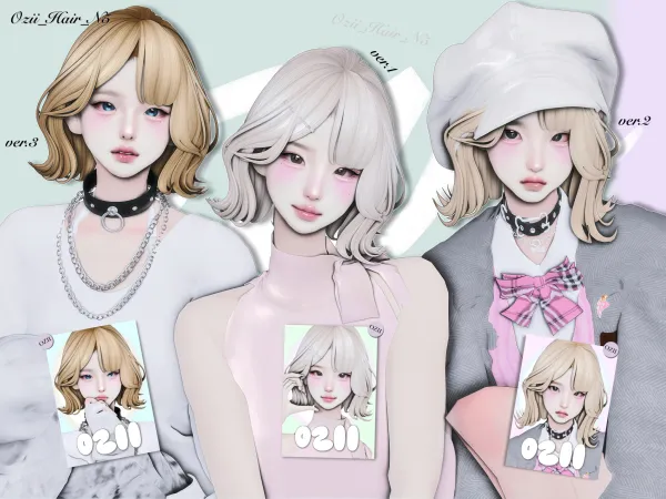 Maxis Match Ozii Hair N5 - The Sims 4 Custom Content