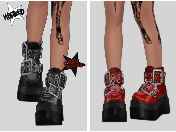 Mix RUBY SHOES by 148dazed - The Sims 4 Custom Content