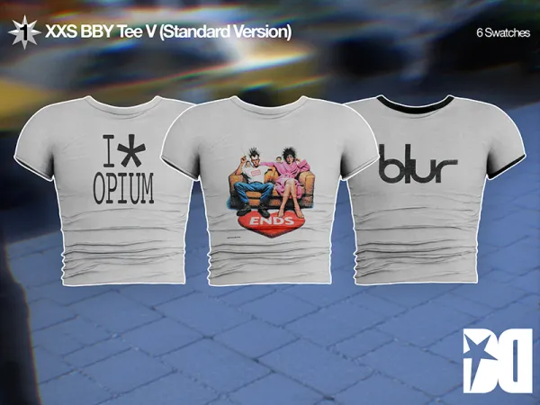 Alpha XXS BBY Tee V (Standard Version) - The Sims 4 Custom Content