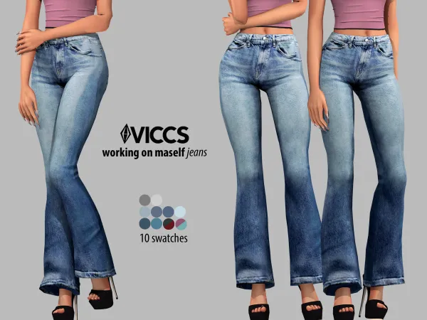 Alpha VICCS_WORKING ON MASLEF JEANS (TEEN ELDER) - The Sims 4 Custom Content