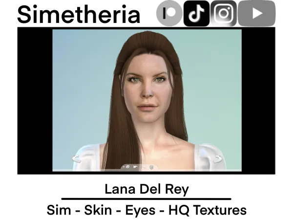 Alpha hyperrealistic Lana Del Rey Download [Skin Sim Eyes] - The Sims 4 Custom Content