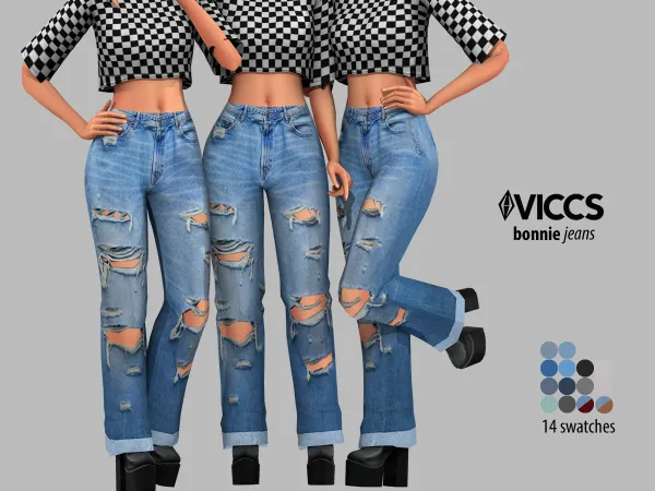 Alpha VICCS_ BONNIE JEANS (TEEN ELDER) - The Sims 4 Custom Content