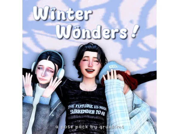 Mix [POSEPACK] Winter Wonders by gruesims - The Sims 4 Custom Content