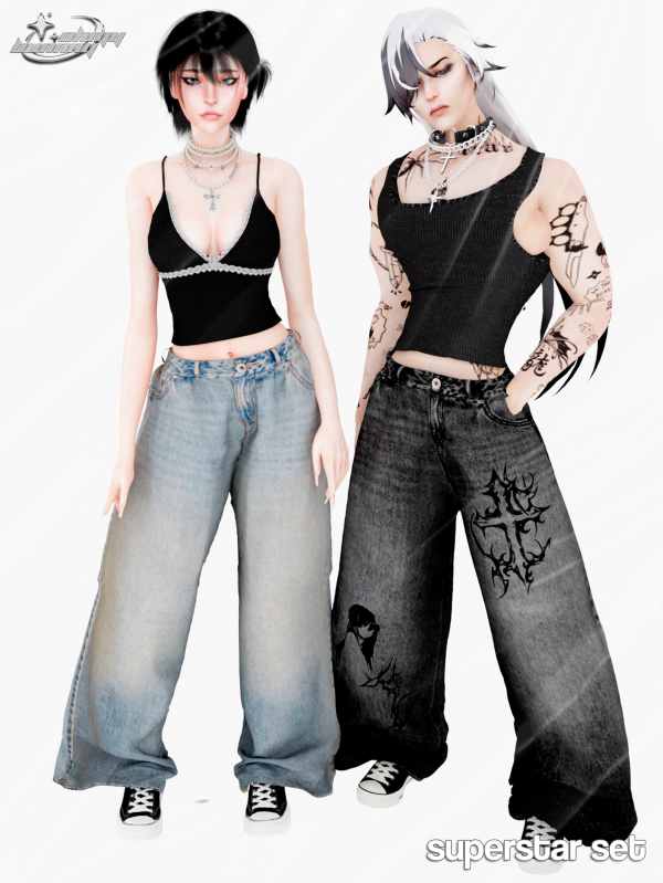 Alpha SUPERSTAR SET by ohmybunnny2 - The Sims 4 Custom Content