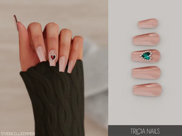 Alpha Tricia nails - The Sims 4 Custom Content