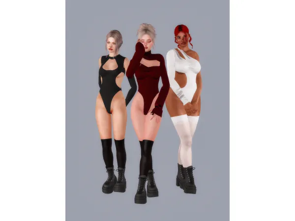 Sims 3 Alpha Bodysuits CC: CHAMIS_BODY_N1&3