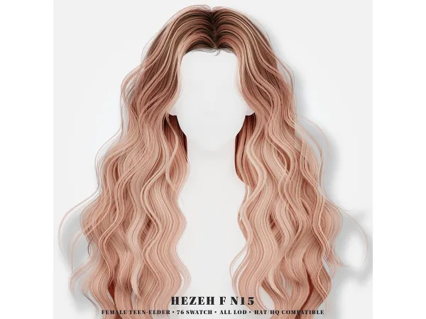 Alpha [Hezeh]FHair_No15 - The Sims 4 Custom Content