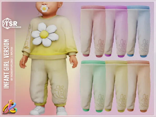 Mix Girl Pants 299 Infant by RobertaPLobo - The Sims 4 Custom Content