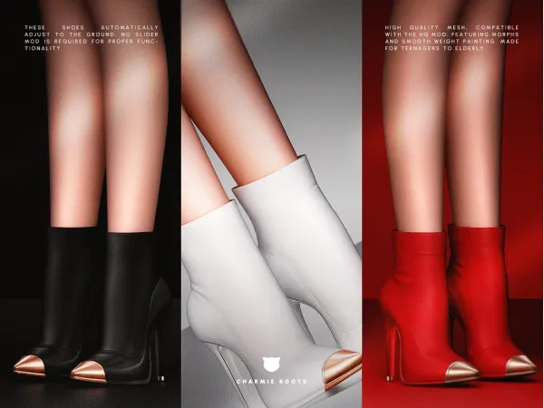 Alpha Charmie Boots by madcatsims - The Sims 4 Custom Content