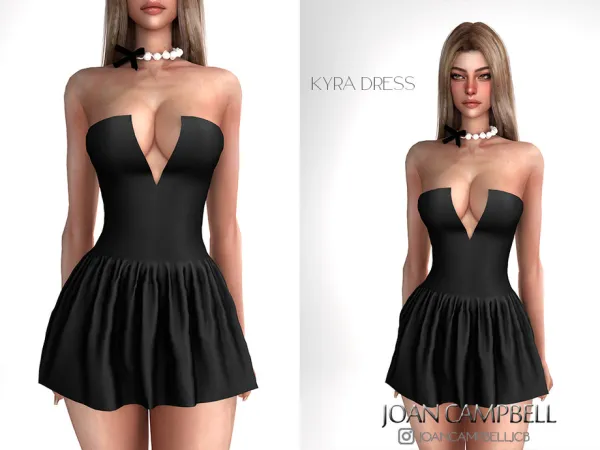 Mix KYRA DRESS by Joan Campbell Beauty - The Sims 4 Custom Content