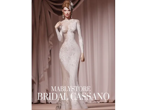Alpha BRIDAL CASSANO by Mably - The Sims 4 Custom Content