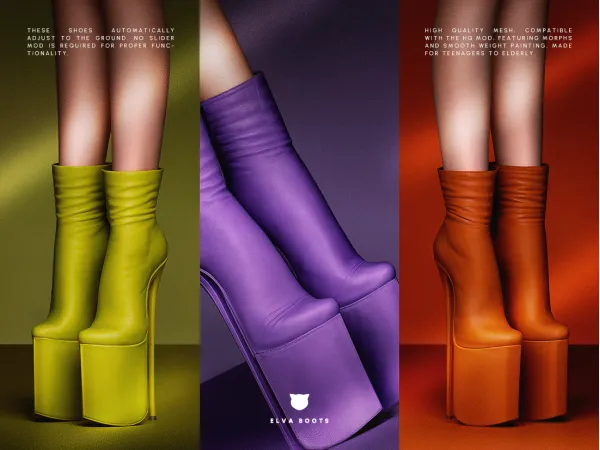 Alpha MADCAT Elva Boots - The Sims 4 Custom Content
