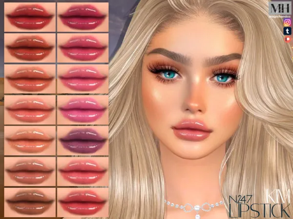 Alpha Kim Lipstick N247 by MagicHand - The Sims 4 Custom Content
