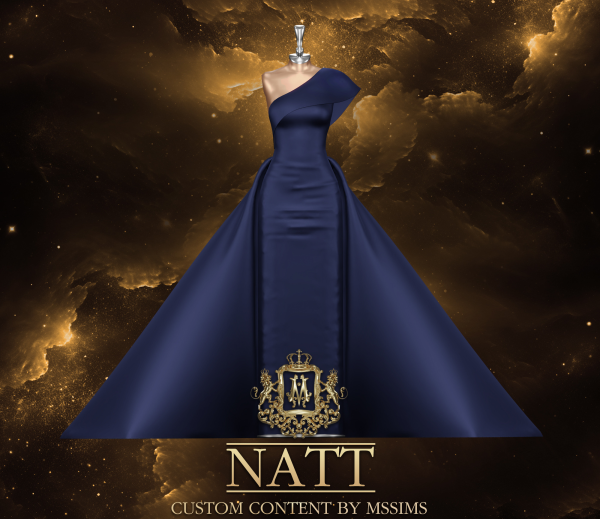 Alpha NATT GOWN by simsfinds - The Sims 4 Custom Content